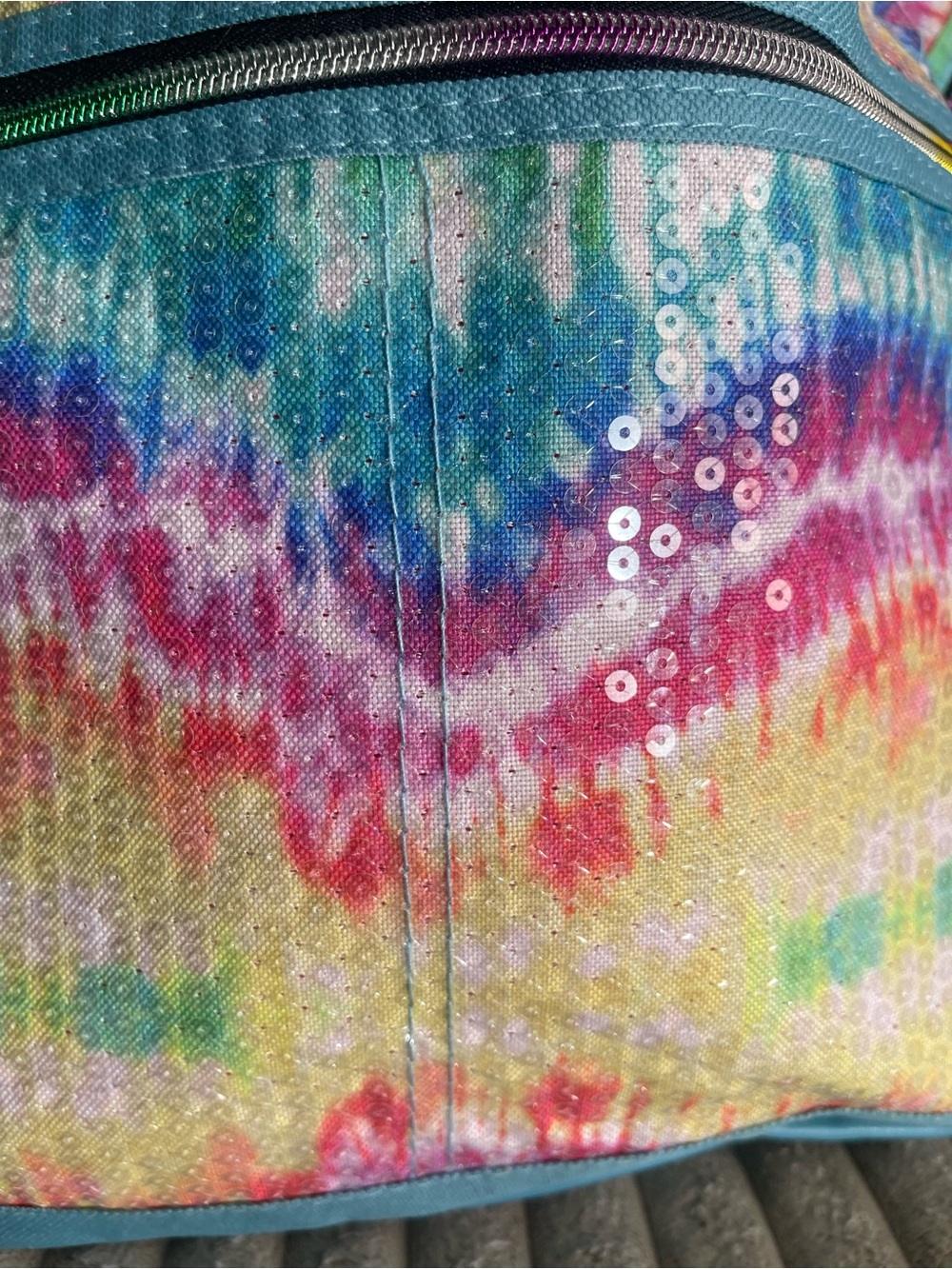Wonder Nation Rainbow Sequin Tie-Dye Backpack with Pink Accents New With Tags - Picture 2 of 10